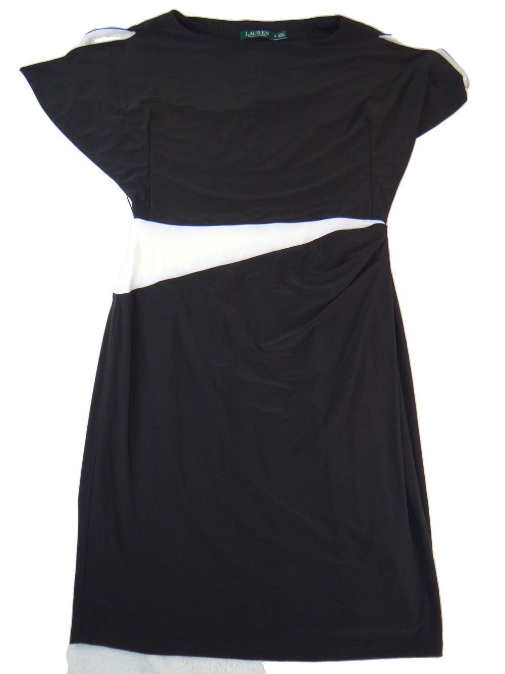Lauren Ralph Lauren Black and White Dress Size 12 Boat Neck